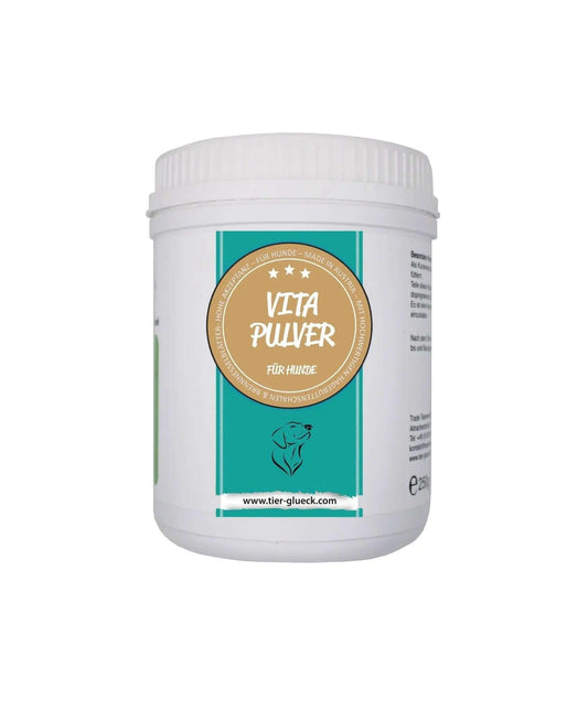 Vita Pulver für Hunde – Natürliche Unterstützung für Vitalität und Wohlbefinden mit pflanzlichen Inhaltsstoffen - Tier Glück